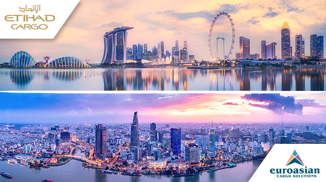 ETIHAD CARGO NEW FREIGHTER ROUTE BETWEEN ABU DHABI,  SINGAPORE (SIN) AND HO CHI MINH CITY (SGN)